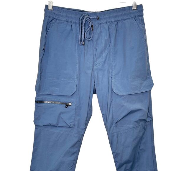 PacSun Federal Blue Straight Leg High Rise Mens Cargo Pants - Picture 2 of 11